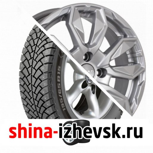 Колесо в сборе BF Goodrich G Force Stud 205/55 R16 Q 94 + СКАД Сочи 6xR16 4×100 ET41 DIA60.1 Серебристый в Ижевске
